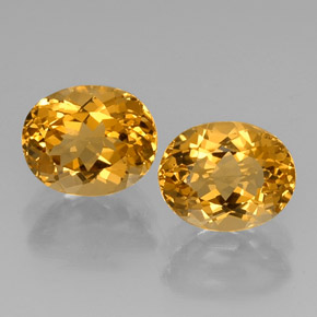 Pedras preciosas de citrino amarelo natural de  ct, corte oval, IF