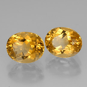 Pedras preciosas de citrino amarelo natural de  ct, corte oval, IF