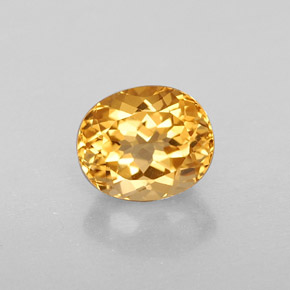 Citrino amarelo natural 1,69ct, corte oval, IF