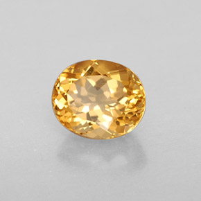 Citrino amarelo natural 1,69ct, corte oval, IF