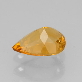 Citrino Amarelo Dourado Natural 1.51ct, Formato de pêra, VVS