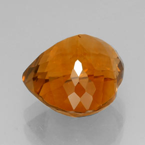 Citrino laranja natural 15,33ct, formato de coração, VVS