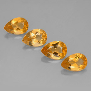 Pedras preciosas de citrino amarelo natural de  ct, formato de pêra, VVS