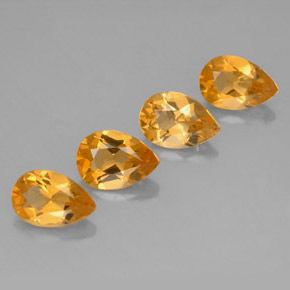 Pedras preciosas de citrino amarelo natural de  ct, formato de pêra, VVS