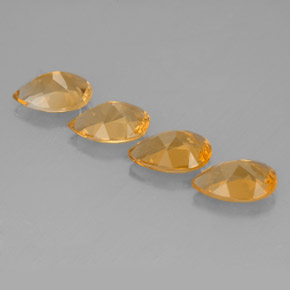Pedras preciosas de citrino amarelo natural de  ct, formato de pêra, VVS