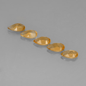 Pedras preciosas de citrino amarelo natural de 3,37 ct, formato de pêra, VVS-VS