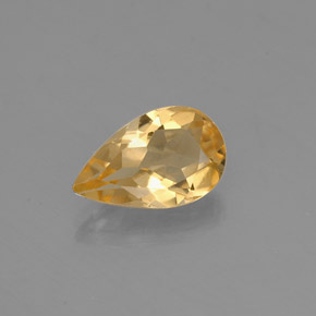 Citrino amarelo natural 0,67ct, formato de pêra, VVS-VS