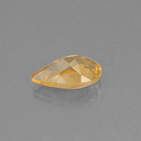 Citrino amarelo natural 0,67ct, formato de pêra, VVS-VS