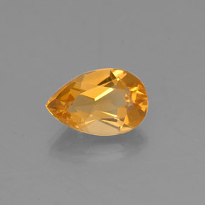 Citrino amarelo natural 0,78ct, formato de pêra, VVS-VS