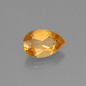 Citrino amarelo natural 0,78ct, formato de pêra, VVS-VS