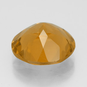 Citrino amarelo natural 5,25ct, corte redondo, VVS