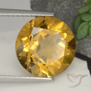 Citrino Light Brownish Golden  Natural 4.48ct, Redondo, VS