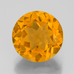 Citrino ouro natural 4,60ct, corte redondo, VVS