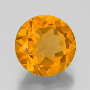 Citrino ouro natural 4,60ct, corte redondo, VVS
