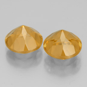 Pedras preciosas de citrino amarelo natural de  ct, corte redondo, VS
