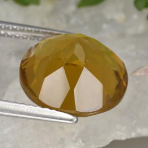 Citrino dourado natural 5,87ct, corte redondo, VVS-VS