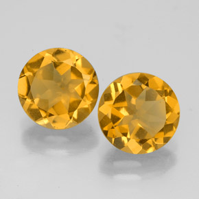 Pedras preciosas de citrino amarelo natural de  ct, corte redondo, VVS-VS