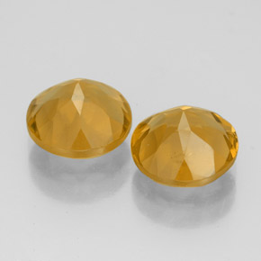 Pedras preciosas de citrino amarelo natural de  ct, corte redondo, VVS-VS