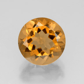 Citrino amarelo natural 2,36ct, corte redondo, VVS-VS