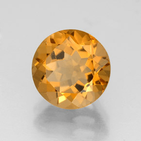 Citrino amarelo natural 2,36ct, corte redondo, VVS-VS