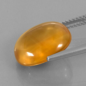 Citrino laranja natural 7,81ct, corte oval, transparente