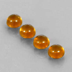 Pedras preciosas de citrino amarelo natural de  ct, corte redondo, transparente