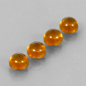 Pedras preciosas de citrino amarelo natural de  ct, corte redondo, transparente