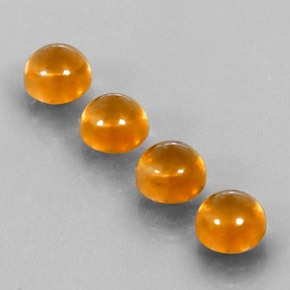 Pedras preciosas de citrino laranja natural de  ct, corte redondo, transparente