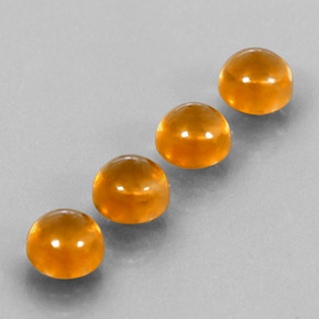 Pedras preciosas de citrino laranja natural de  ct, corte redondo, transparente