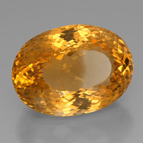 Citrino amarelo natural 53,06ct, corte oval, IF