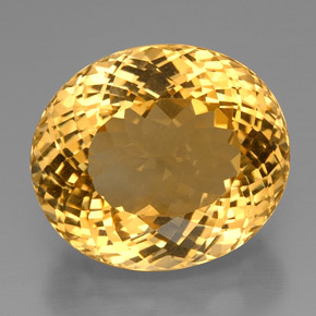 Citrino amarelo natural 57,19ct, corte oval, VVS