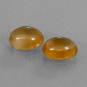 Pedras preciosas de citrino dourado natural de 5,85 ct, corte oval, transparente
