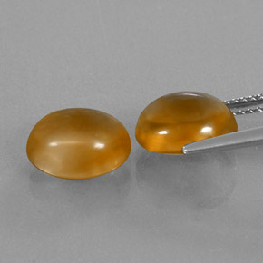 Pedras preciosas de citrino dourado natural de 5,85 ct, corte oval, transparente