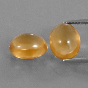Pedras preciosas de citrino laranja natural de  ct, corte oval, transparente