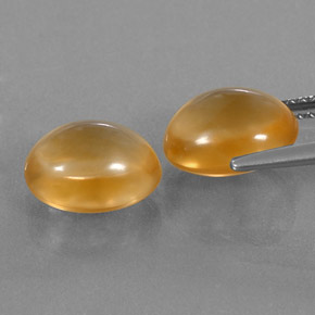 Pedras preciosas de citrino laranja natural de  ct, corte oval, transparente