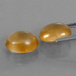 Pedras preciosas de citrino dourado natural de 5,44 ct, corte oval, transparente