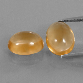 Pedras preciosas de citrino laranja natural de  ct, corte oval, transparente