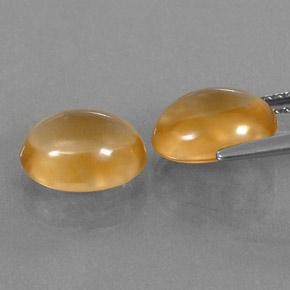 Pedras preciosas de citrino laranja natural de  ct, corte oval, transparente