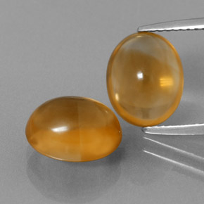 Pedras preciosas de citrino dourado natural de 5,89 ct, corte oval, transparente
