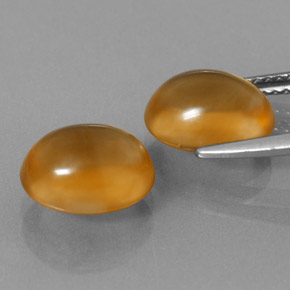 Pedras preciosas de citrino dourado natural de 5,89 ct, corte oval, transparente