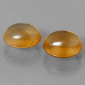 Pedras preciosas de citrino dourado natural de 6,40 ct, corte oval, transparente