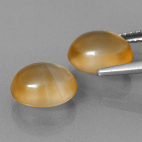 Pedras preciosas de citrino dourado natural de 5,96 ct, corte oval, transparente
