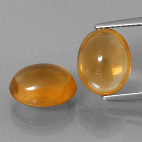 Pedras preciosas de citrino laranja natural de  ct, corte oval, transparente