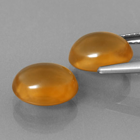 Pedras preciosas de citrino laranja natural de  ct, corte oval, transparente