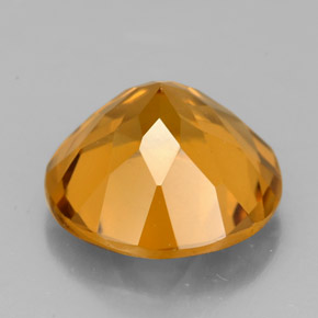 Citrino laranja natural 4,05ct, corte redondo, VVS-VS