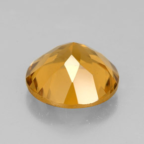 Citrino amarelo natural 4,27ct, corte redondo, VS