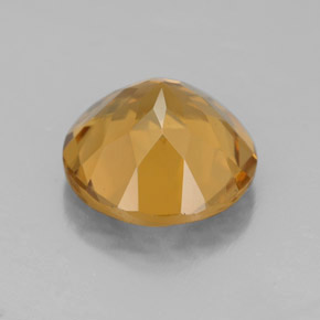 Citrino amarelo natural 4,28ct, corte redondo, VS