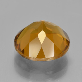 Citrino laranja natural 5,58ct, corte redondo, VS