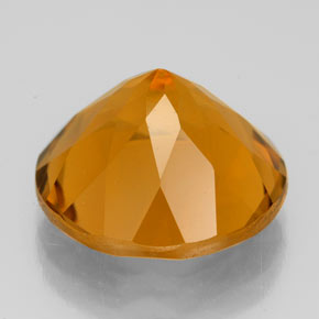 Citrino amarelo natural 8,54ct, corte redondo, VS