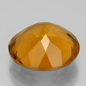 Citrino laranja natural 8,15ct, corte redondo, VS